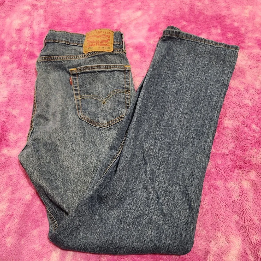 Levi's Jeans Men's 34x32 Mid Rise 505 Regular‎ Fit Blue Denim Made in Mexico